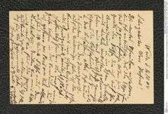 Nachlass Franz Steindachner, Postkarte von Emil Weiske an Franz Steindachner (16.10.1908), Inv.Nr. 582.04, Seite 2